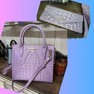 Brahmin Small Caroline Gentle Lavender with Veronica Wallet